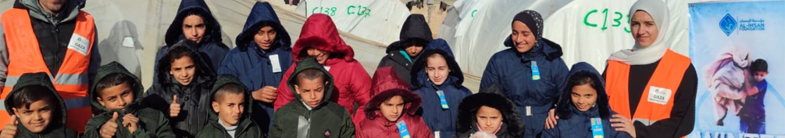 Winter clothing distributed to children